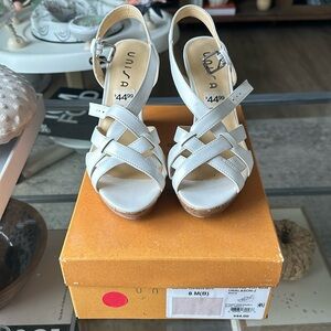 White wedge sandal
